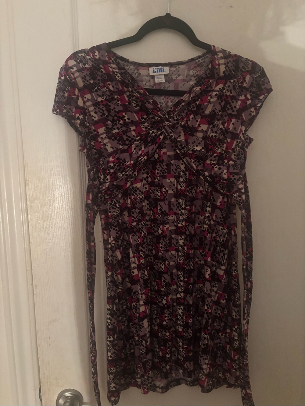 La Senza Girl Geometric Mini Dress Pink & Black Size XL/TG